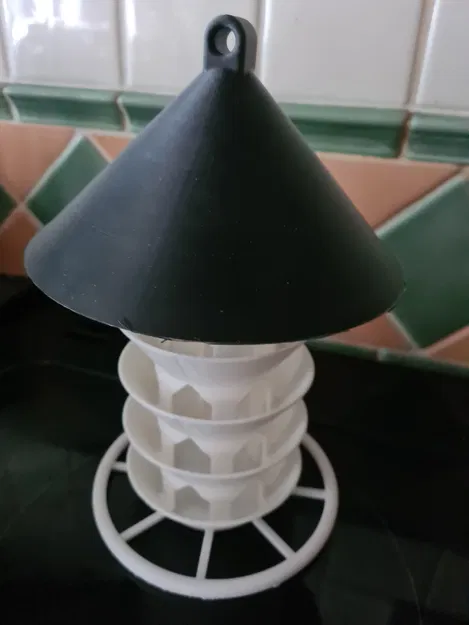 Máng ăn cho chim với vòng đậu phía dưới - Image 1