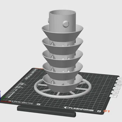 Máng ăn cho chim với vòng đậu phía dưới