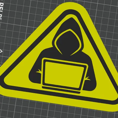Mẫu in 3D biển cảnh báo Hacker ấn tượng cho văn phòng IT