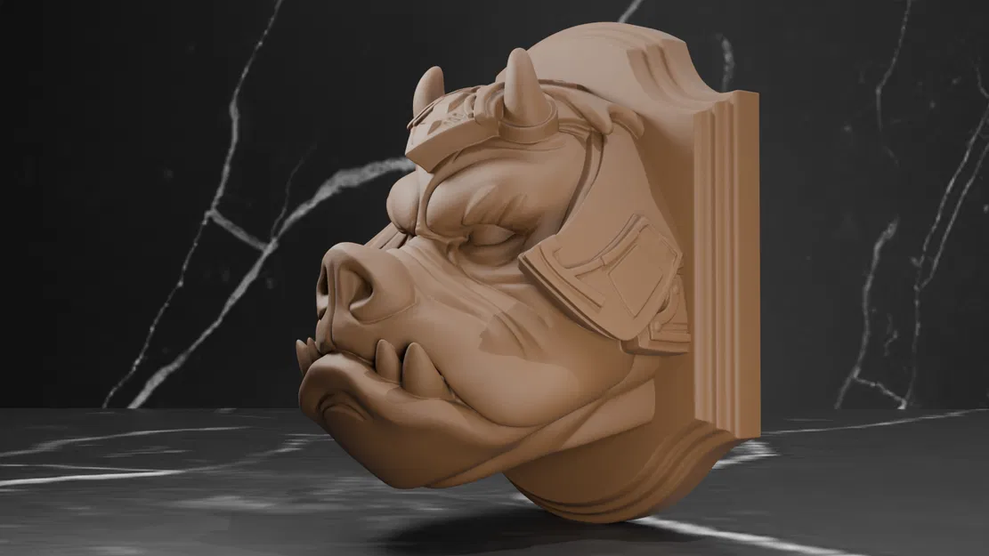 Mô hình Gamorrean Guard Wall Trophy - Trang trí tường Star Wars - Image 2