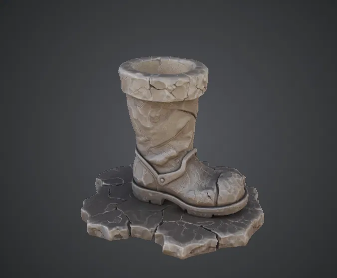 Chậu Cây Chiếc Ủng Phiêu Lưu Khổng Lồ – Bình Hoa Phong Cách Fantasy - Image 1