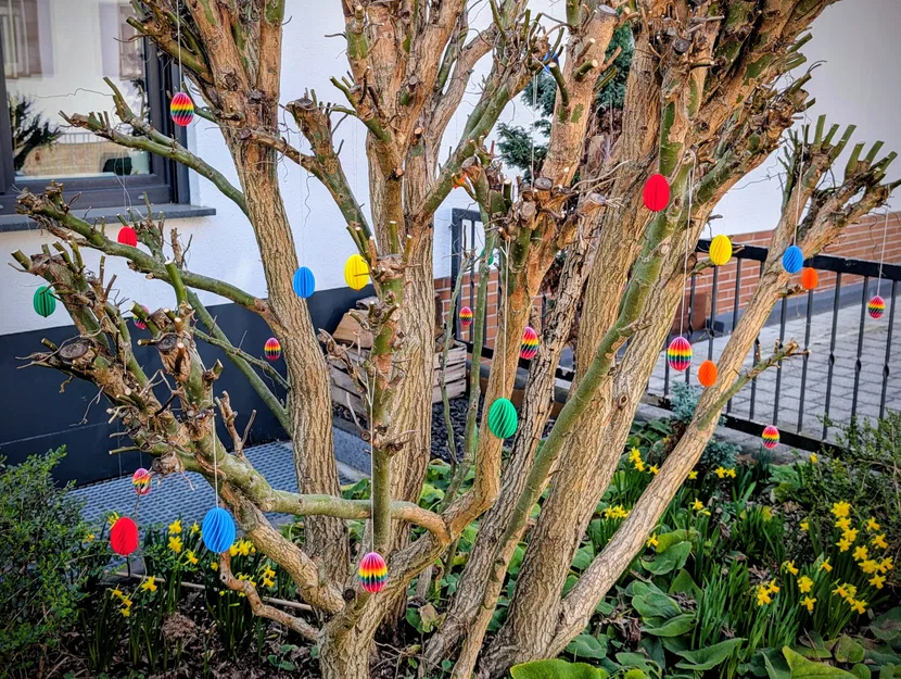 Trứng Phục sinh treo trang trí thiết kế Lamellae độc đáo - Image 2