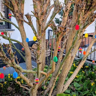 Trứng Phục sinh treo trang trí thiết kế Lamellae độc đáo