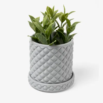 Chậu Cây Họa Tiết Quilted Kim Cương