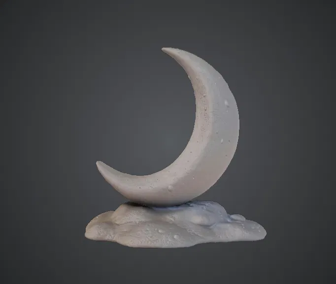 Tác phẩm điêu khắc Trăng Khuyết – Mô hình trưng bày mặt trăng huyền ảo - Image 1