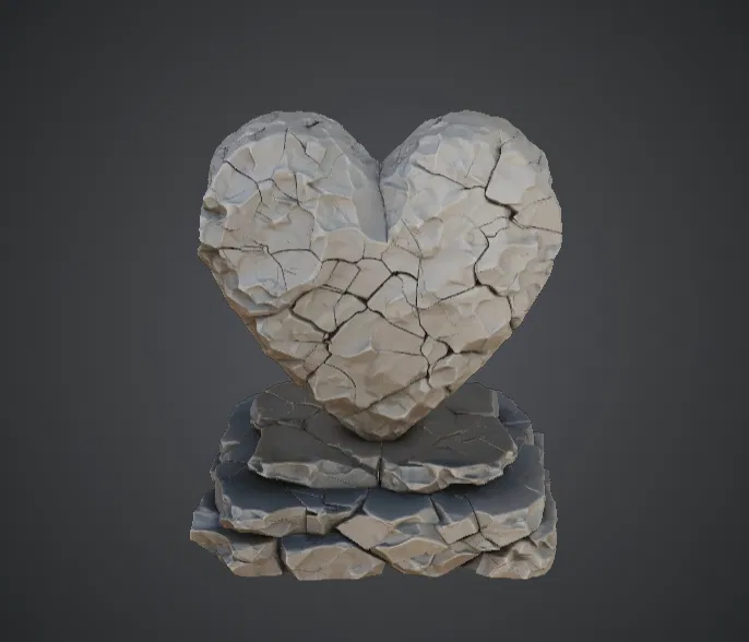 Tượng Trái Tim Đá Nứt – Di Vật Tình Yêu Huyền Bí - Image 3