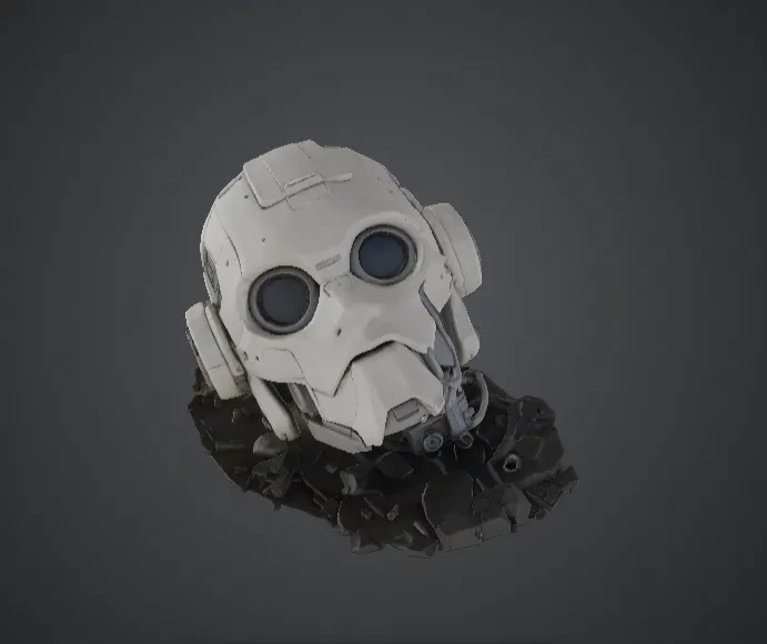 Đầu Robot Bại Trận – Di Vật Sci-Fi - Image 1