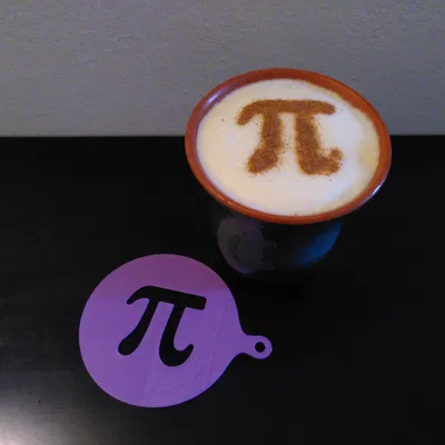 Khuôn tạo hình bọt cà phê Pi Coffee Stencil độc đáo