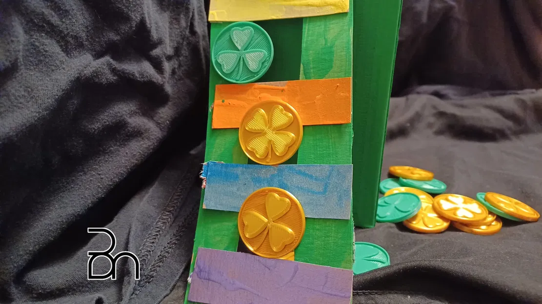Đồng xu cỏ 3 lá và 4 lá trang trí bẫy Leprechaun và Lễ Thánh Patrick - Image 2