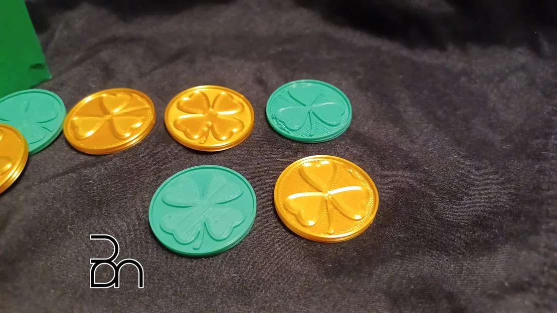 Đồng xu cỏ 3 lá và 4 lá trang trí bẫy Leprechaun và Lễ Thánh Patrick - Image 3