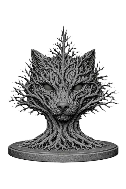 Mô hình Wolf Tree trang trí nghệ thuật in 3D độc đáo - Image 1