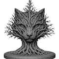 Mô hình Wolf Tree trang trí nghệ thuật in 3D độc đáo - Thumbnail 1