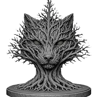 Mô hình Wolf Tree trang trí nghệ thuật in 3D độc đáo