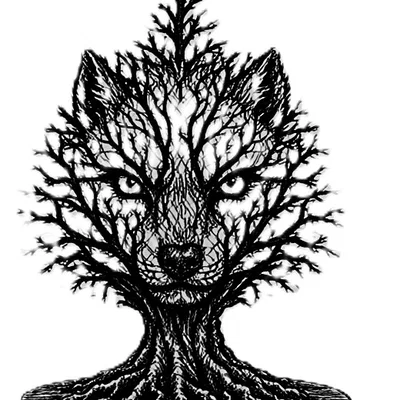 Mô hình Wolf Tree trang trí nghệ thuật in 3D độc đáo