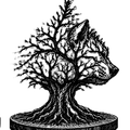 Mô hình Wolf Tree trang trí nghệ thuật in 3D độc đáo - Thumbnail 4