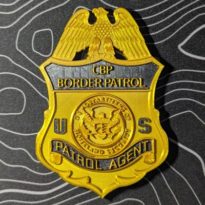 Mô hình in 3D huy hiệu đặc vụ tuần tra biên giới Mỹ Border Patrol