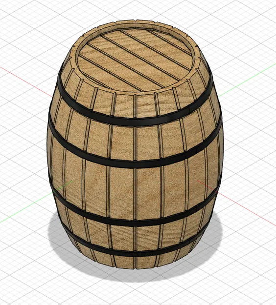 Mô hình thùng gỗ 3D đa năng (Keg) 1 lít độc đáo - Image 1