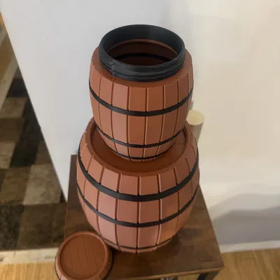 Mô hình thùng gỗ 3D đa năng (Keg) 1 lít độc đáo