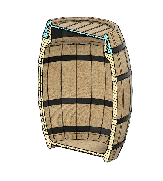 Mô hình thùng gỗ 3D đa năng (Keg) 1 lít độc đáo - Image 5