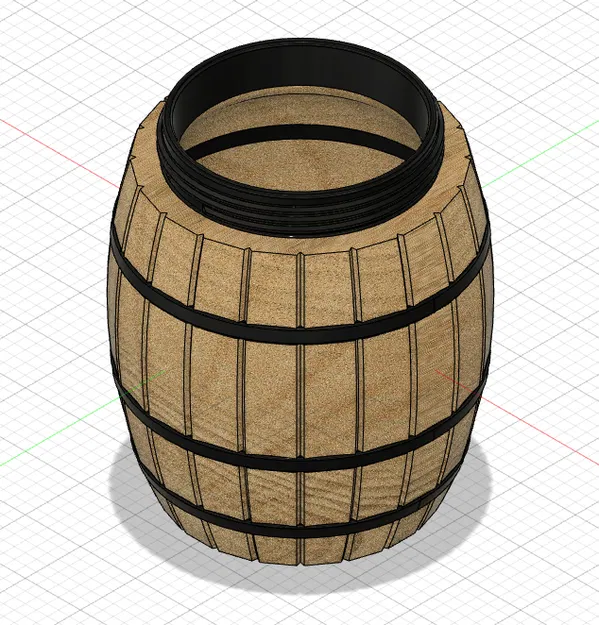 Mô hình thùng gỗ 3D đa năng (Keg) 1 lít độc đáo - Image 8