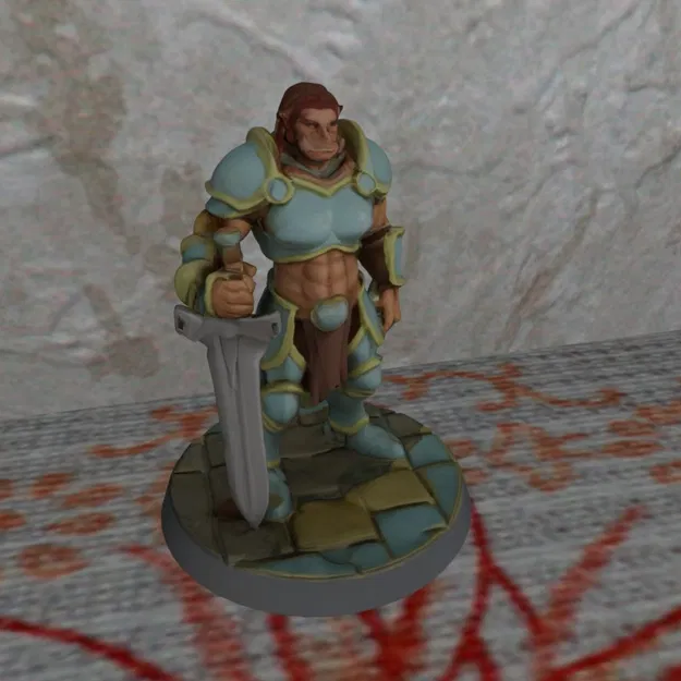 Mô hình Oger chiến binh dùng kiếm - In 3D không cần support - Image 2