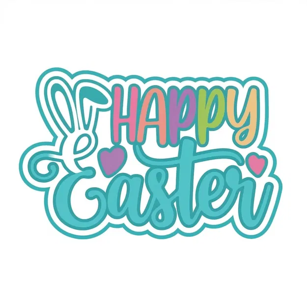 Khuôn cắt bánh quy Happy Easter in 3D xinh xắn cho ngày Lễ Phục Sinh - Image 1