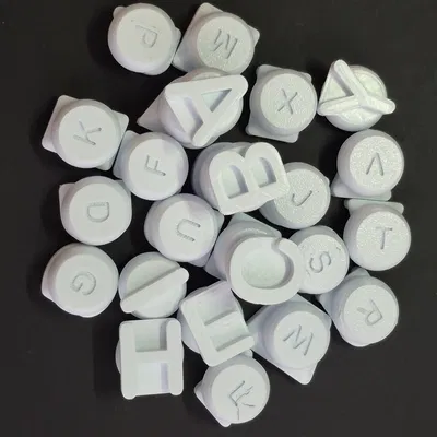 Bộ khuôn in chữ cái lên đất nặn, đất sét cho bé vui chơi sáng tạo