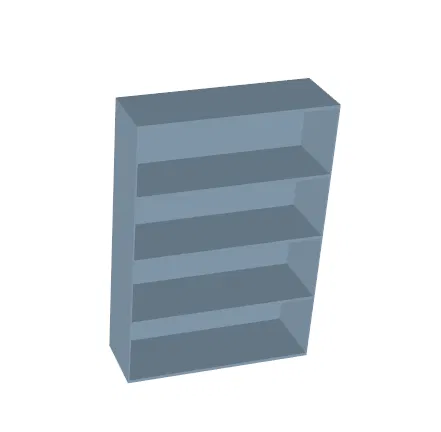 Mô hình kệ sách 4 tầng in 3D trang trí bàn làm việc cực xinh - Image 1