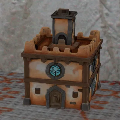 Mô hình tháp canh lâu đài phong cách trung cổ - Dễ in 3D, không cần support