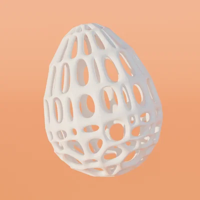 Mô hình quả trứng Phục sinh Voronoi trang trí độc đáo