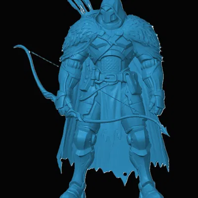 Mô hình Warforged Ranger cho game RPG