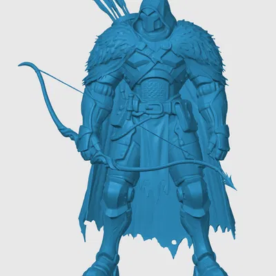 Mô hình Warforged Ranger cho game RPG