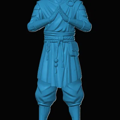 Mô hình Warforged Monk cho game RPG