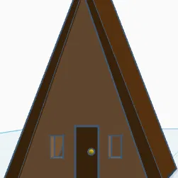 Mô hình nhà hình tam giác trang trí in 3D độc đáo