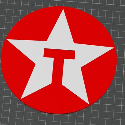 Biển hiệu Texaco trang trí văn phòng và nhà xưởng - Mẫu in 3D đẹp