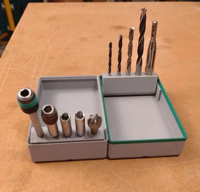 Hộp đựng mũi khoan gập mở cho hệ thống Gridfinity - Image 1