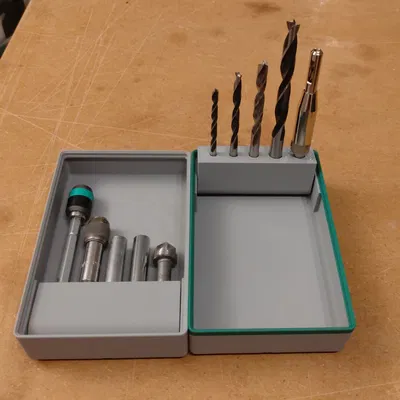 Hộp đựng mũi khoan gập mở cho hệ thống Gridfinity