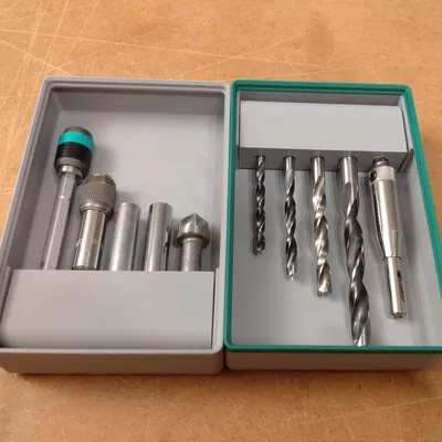 Hộp đựng mũi khoan gập mở cho hệ thống Gridfinity