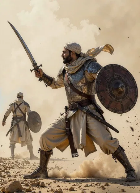 Mô hình in 3D Kỵ sĩ sa mạc trong chiến trận cực chi tiết - Image 2