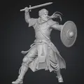 Mô hình 3D Kỵ sĩ Sa mạc chiến đấu (Desert Knight in Battle I) - Thumbnail 1