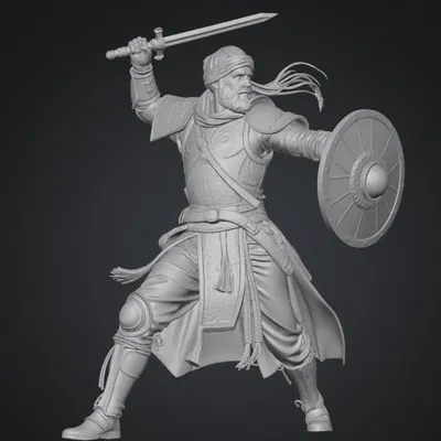 Mô hình 3D Kỵ sĩ Sa mạc chiến đấu (Desert Knight in Battle I)
