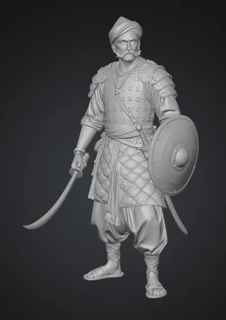 Mô hình 3D Chiến binh Rajput đầy uy phong - Image 1