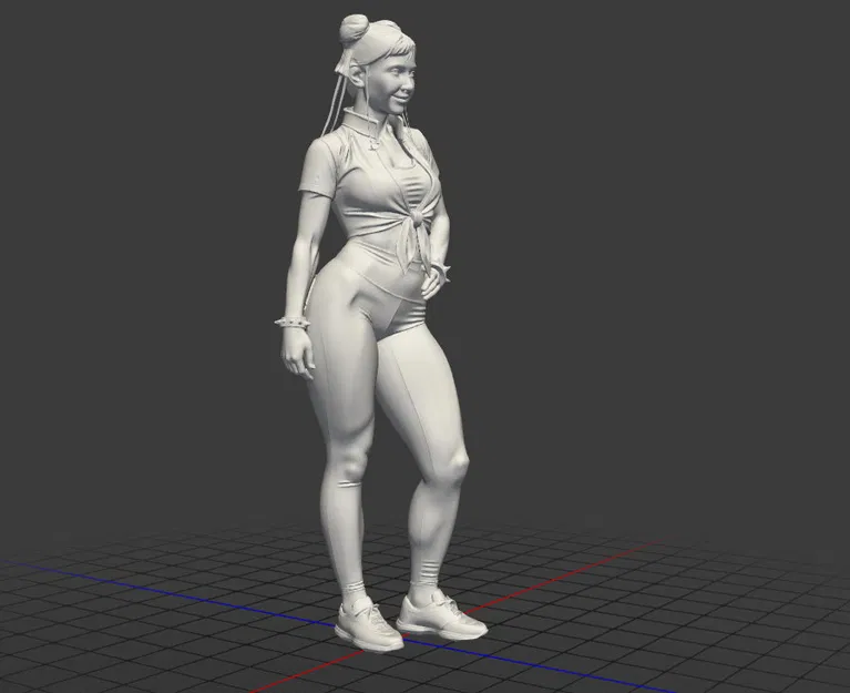 Mô hình 3D Chun-Li trong Street Fighter chất lượng cao - Image 3