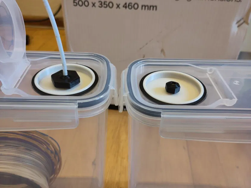 Nắp hộp ngũ cốc Drybox với đầu nối Bowden in 3D hoàn chỉnh - Image 1