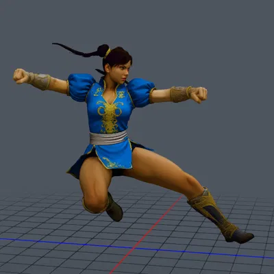 Mô hình 3D Chun-Li Street Fighter chất lượng cao