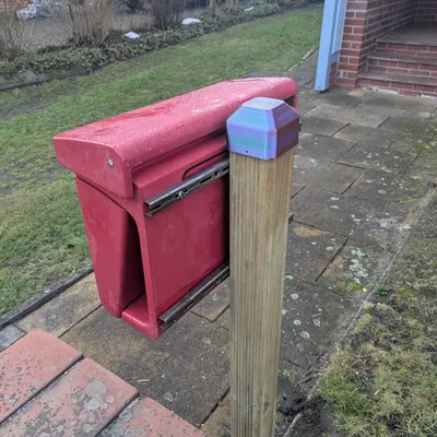 Nắp chụp đầu cột 70x70mm với thiết kế gờ chống nước