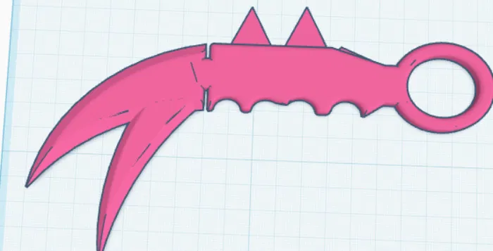 Mô hình dao cong hai lưỡi (Double Knife) độc đáo để in 3D - Image 1