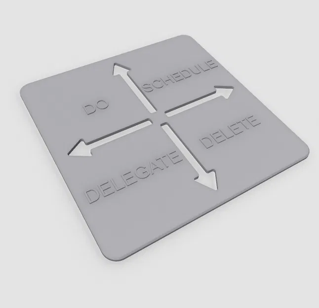 Khuôn mẫu ma trận Eisenhower cho giấy ghi chú (Post-it) in 3D - Image 1