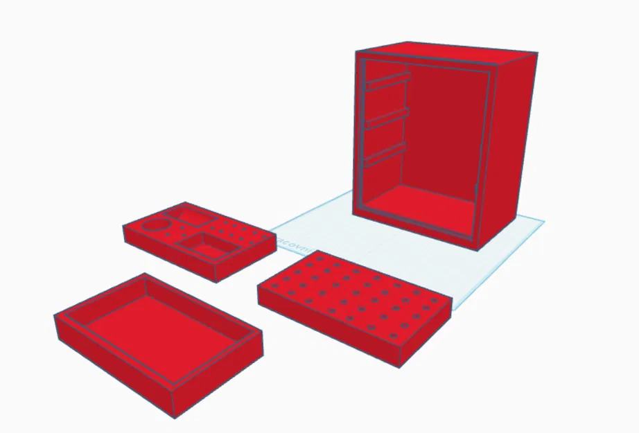 Bộ Tủ Kệ 3 Ngăn Sắp Xếp Dụng Cụ Và Phụ Kiện Máy Mài Cầm Tay - Image 2