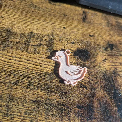 Móc khóa hình chú vịt nhỏ dễ thương - Cute Goose Keychain